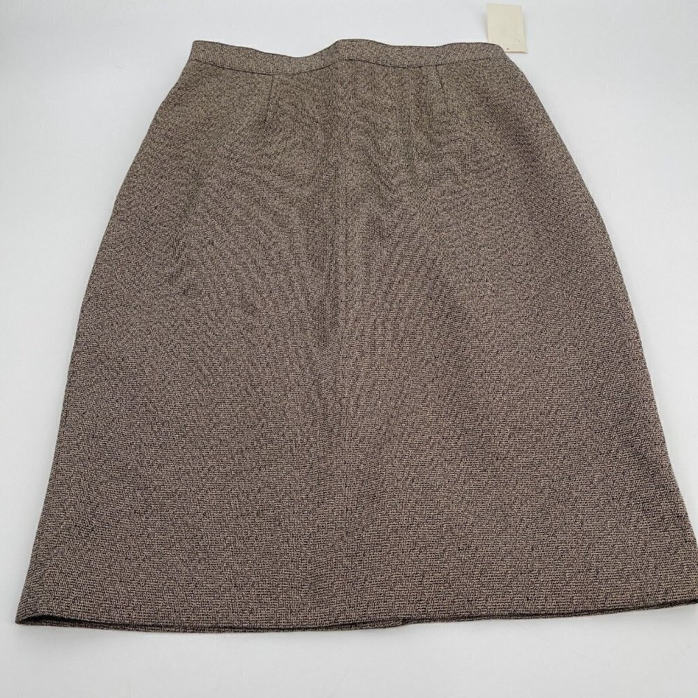 Sag Harbor Suit Skirt 10 Womens Brown Lined Straight Pencil Business Casual New - Picture 9 of 13